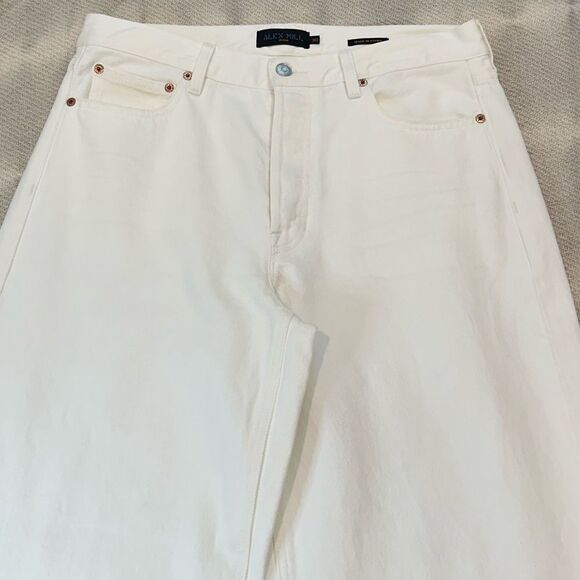 Alex Mill Relaxed Wide Leg Alek Jeans Size 30 NWT $225 White - Picture 2 of 11